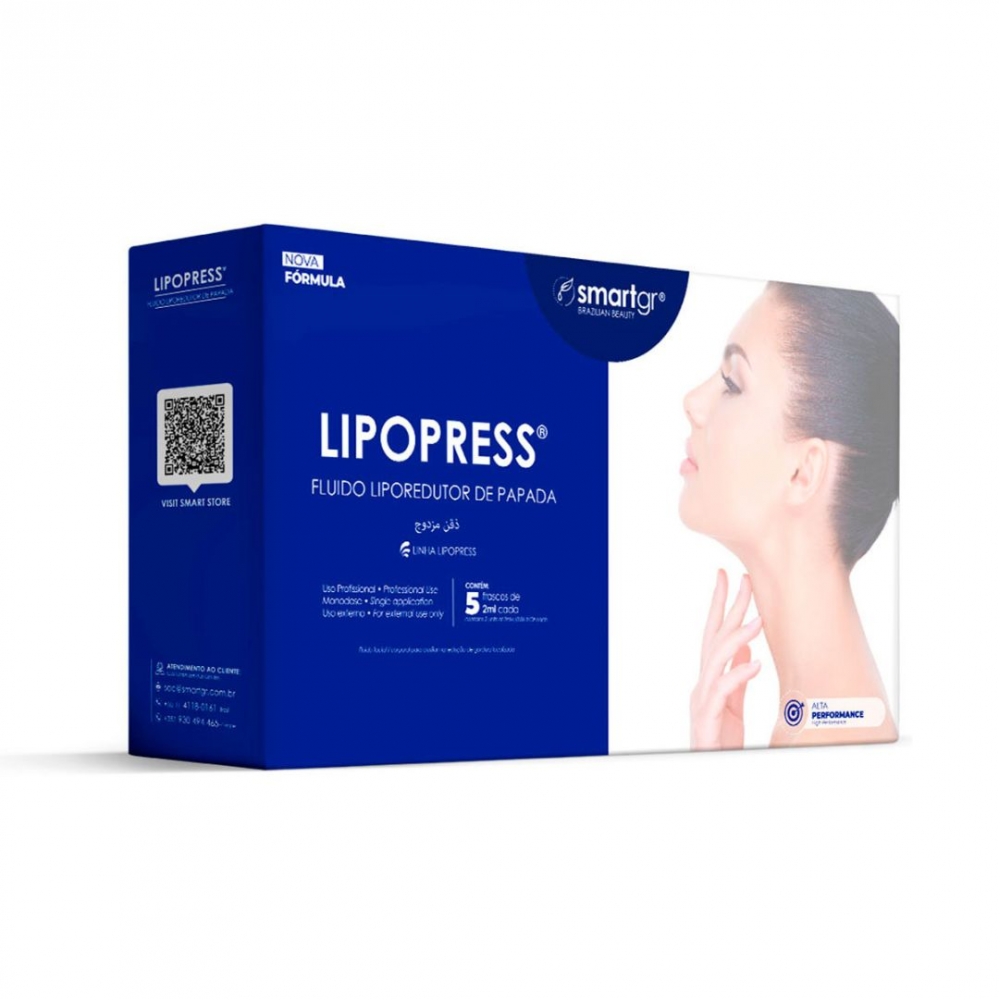 LIPOPRESS - Papada - 5 Frascos de 2 ml - Intradermoterapia Pressurizada - Smart GR